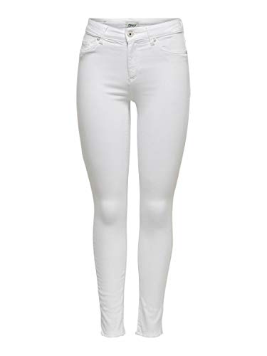 ONLY Damen Ankle Jeans Blush Mid 15155438 White L/34